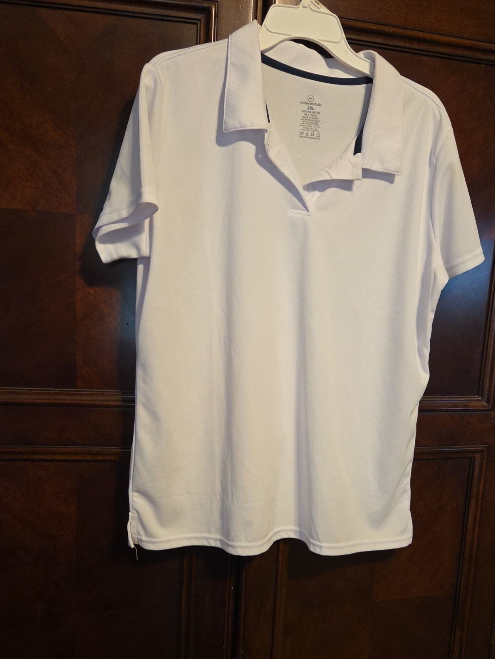 White Short-Sleeve‎ Polo with Contrast Trim